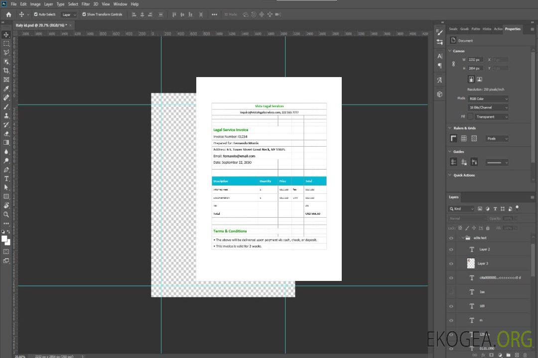 Modèle de facture de services juridiques template Modèle de facture de services juridiques template